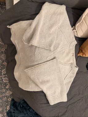 Free People Soft Grey V-Neck Sweater